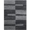 Tapis shaggy à motifs traits anthracite 80x150cm