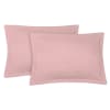 Fundas de almohada (x2) lino lavado 50x70 rosa