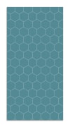 Alfombra vinílica mosaico hexágonos azul 80x200 cm