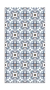 Alfombra vinílica azulejo hidráulico tipo oriental azul 80x300 cm