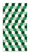 Tapis vinyle mosaïque hexagones de ton vert 200x200cm