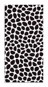 Tapis vinyle motif pavée noir 80x200cm