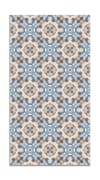 Alfombra vinílica azulejo oriental azul 200x200 cm