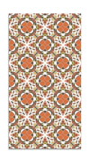 Alfombra vinílica hidráulico oriental mosaico naranja 120x170 cm