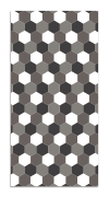 Tapis vinyle mosaïque hexagones de ton gris 40x80cm