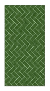 Alfombra vinílica mosaico ladrillos verde 80x200 cm