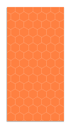 Alfombra vinílica mosaico hexágonos naranja 80x300 cm