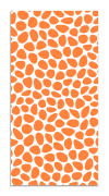 Alfombra vinílica patrón empedrado naranja 80x300 cm