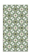 Alfombra vinílica azulejo hidráulico tipo oriental verde 80x300 cm
