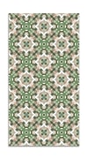 Alfombra vinílica azulejo oriental verde 80x250 cm