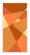 Alfombra vinílica geometría abstracta naranja 140x200 cm