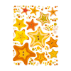 Pegatinas antideslizantes para bañeras estrellas de mar naranja