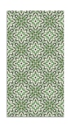 Alfombra vinílica azulejo oriental floreada verde 80x300 cm