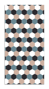 Tapis vinyle mosaïque hexagones de ton bleu 60x110cm