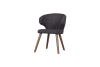 Chaise en tissu melangé noir
