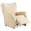 Funda de sillón relax elástica adaptable marfil 70 - 110 cm