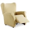 Funda de sillón relax elástica adaptable beige 70 - 110 cm
