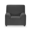 Funda de sillón elástica adaptable gris 70 - 110 cm