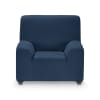 Funda de sillón elástica adaptable azul 70 - 110 cm