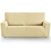 Funda de sofá elástica adaptable beige 240 - 270 cm