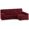 Funda de sofá elástica rojo chaiselongue largo derecha
