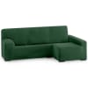 Funda de sofá elástica verde chaiselongue largo derecha