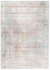 Alfombra de salón comedor rosa gris azul crema abstracto 140x200