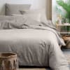 Housse De Couette 100% Coton 57 Fils Today - 140 X 200 Cm, Unie, Coloris Zinc