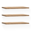 Pack 3 estanterías de madera maciza flotante envejecido 120cm