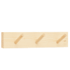 Colgador de pared de madera maciza en tono natural de 26x5cm