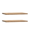 Pack 2 estanterías de madera maciza flotante envejecido 100cm