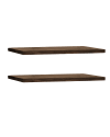 Pack 2 estanterías de madera maciza flotante nogal 100cm
