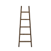 Escalera de madera maciza en tono nogal de 50x150cm