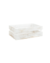 Caja de madera maciza decapada de 49x30,5x17,5cm