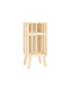 Table de chevet en bois de pin verticale naturelle 25,5x66cm
