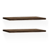 Pack 2 estanterías de madera maciza flotante nogal 140cm