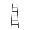 Escalera de madera maciza en tono negro de 50x150cm