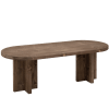 Table basse en bois de sapin marron foncé 120x40cm