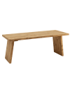 Mesa de centro de madera maciza acabado envejecido de 120x60cm