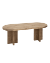 Mesa de centro de madera maciza en tono envejecido de 120x40cm