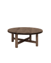 Table basse en bois de sapin marron Ø80x35cm