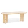 Table à manger ovale en bois de sapin naturel 200x75cm