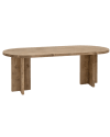 Table à manger ovale en bois de sapin vieilli 200x85cm