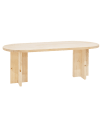 Table à manger ovale en bois de sapin naturel 180x80cm
