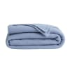 Couvre lit en coton tissé bleu 260x240
