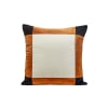 Copricuscino inserti in velluto di cotone ecrù 50x50 cm
