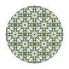 Alfombra vinilo redonda azulejo hidráulico tipo oriental verde 150x150