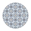 Alfombra vinilo redonda azulejo hidráulico tipo oriental azul 150x150
