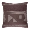 Cuscino Quadrato Bianco In Tessuto Sfoderabile 45 X 45 Cm Con Frange