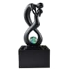 Fontaine moderne Figurine Amoureux Amovible résine Noir - H31